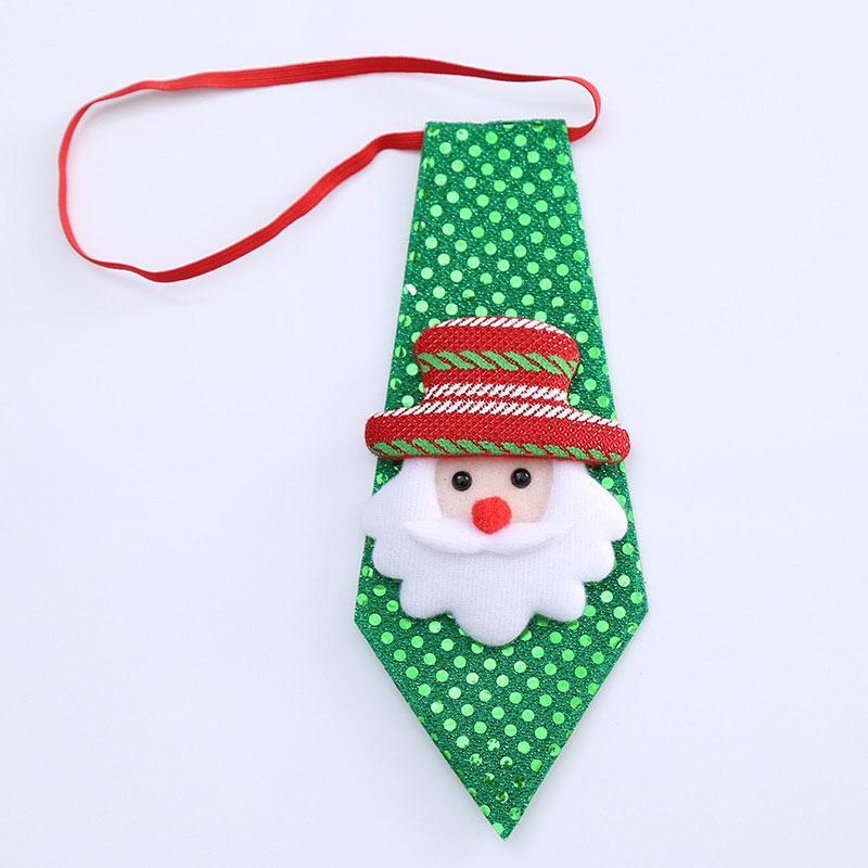 

Christmas Children Tie Sequins Santa Claus Decoration Supplies Kids Gift1