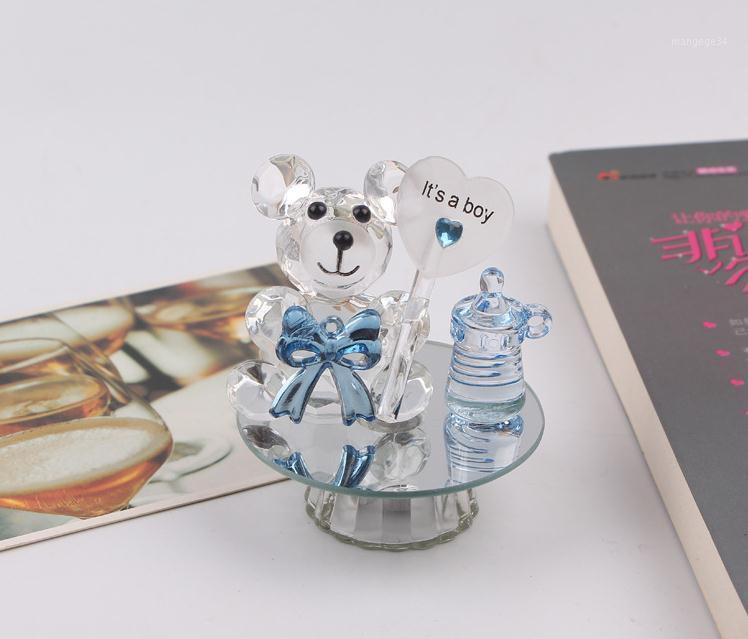 

100pcs K5 Crystal Bear Baby Bottle Baptism Baby Shower Souvenirs Party Christening Giveaway Gift For Guest SN20221