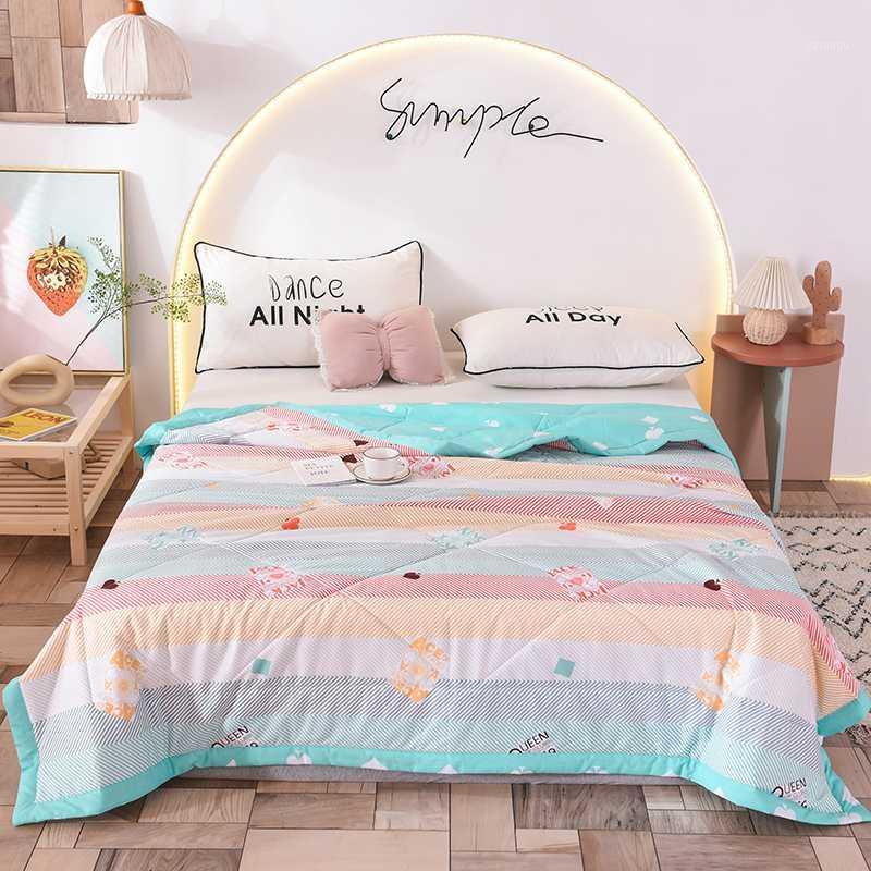 

AB Version Double-sided Home Bed Quilt Soft Breathable Air-conditioning Quilt Summer Home Travel Soft Cover Blanket1, Model 11