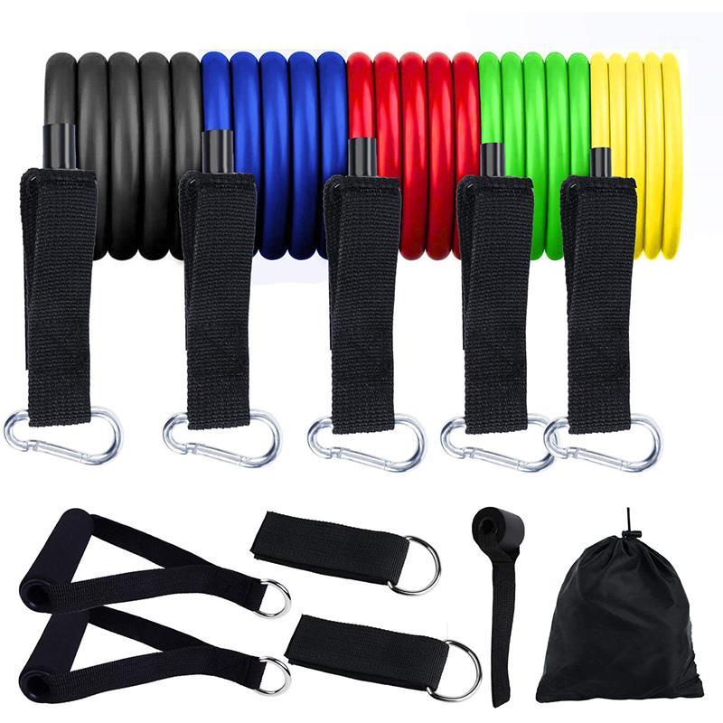 

Resistance Band Set 11-piece Tension Band Set Up To 150 Pounds Resistance Tension Rope Indoor Workout Exercise Equipment1