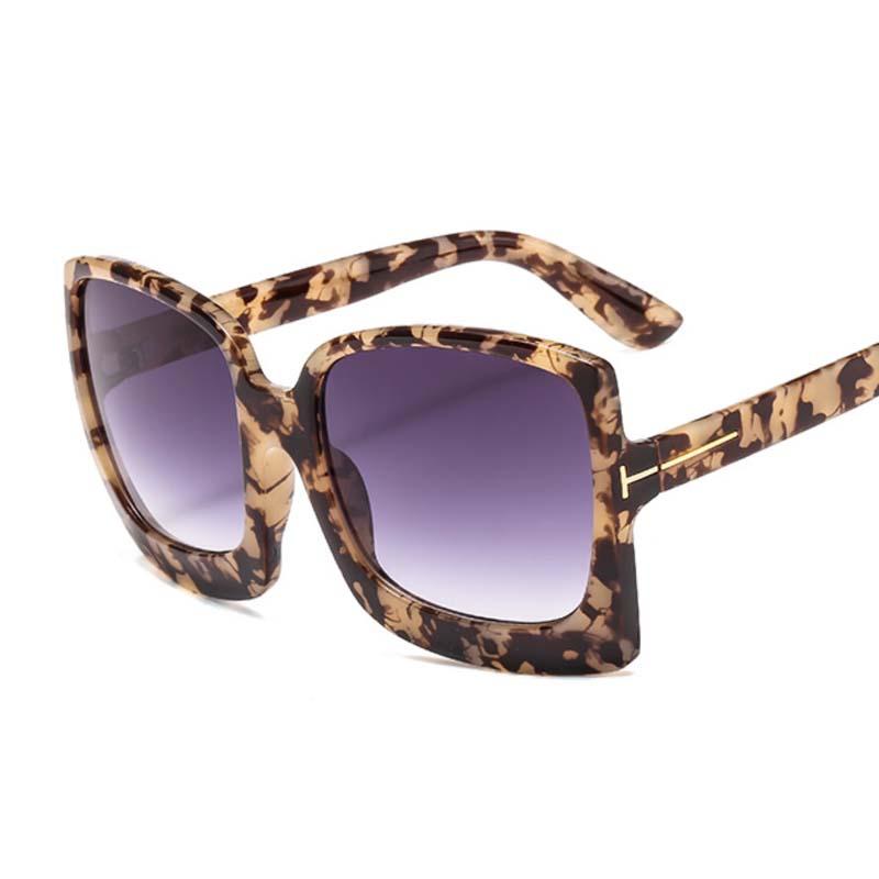 

Luxury Big Frame Sunglasses Women 2021 Brand Square Sun Glasses Female High Quality Wrap Flowers Leopard Shades Gafas De Sol
