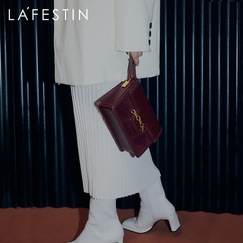 

HBP LA FESTIN Bags 2020 new trendy fashion all-match one-shoulder messenger leather handbags retro convex tofu bag Designer handbags, As picture show