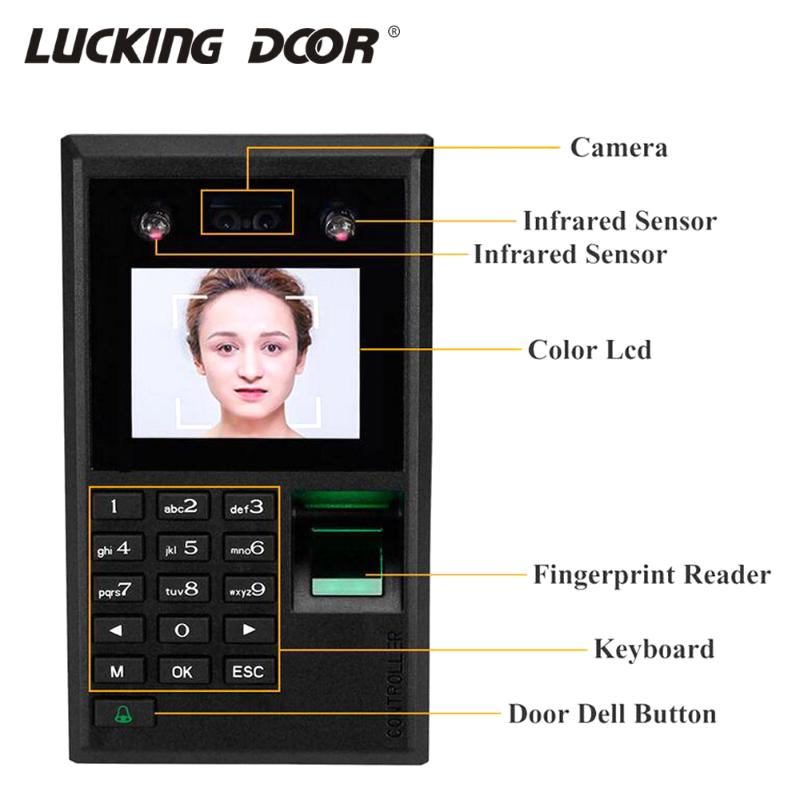 

Biometric Face Door Access Control System Fingerprint USB Password Keypad