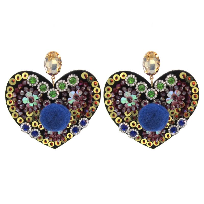 

Dangle & Chandelier Oorbellen Drop Heart Earrings For Women Bohemian Crystal Handmade Couple Gift Bijoux Femme Ear