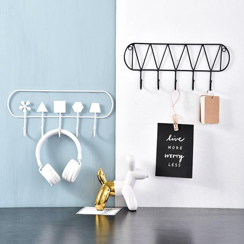 

Nordic Wall Coat Storage Rack Creative Shelf Hanger Key Holder Wall Decor Hook Home Decoration Accessories Modern Birthday Gift