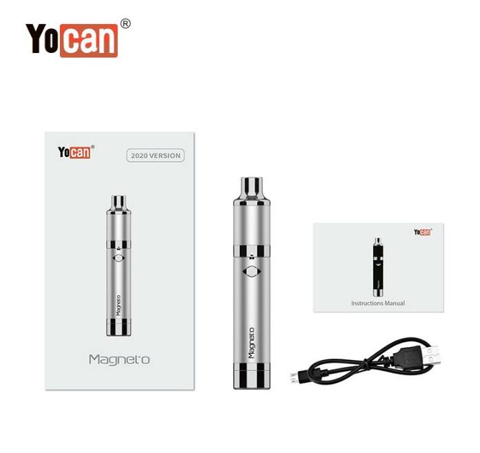 

100% Authentic Yocan Magneto Kit 1100mAh Wax Pen Dry Herb Vaporizer Magnetic Coil Ceramic Cap built with Dab Tool