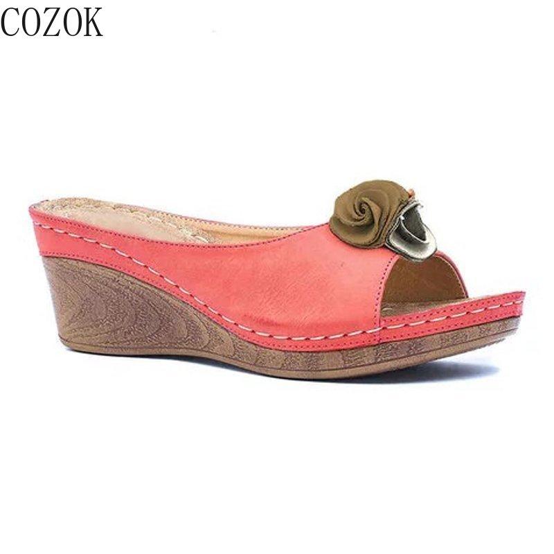 

Women's Slippers Casual Fashion Women's Shoes Classic Style Vamp Flower Decoration Slippers 2021, Black
