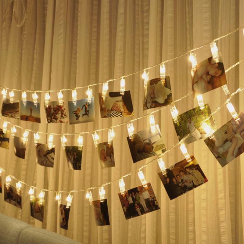

Wedding Decoration Photo Clip Led String light Personalized Starry Photo Holder String Light Birthday Party Christmas Decor