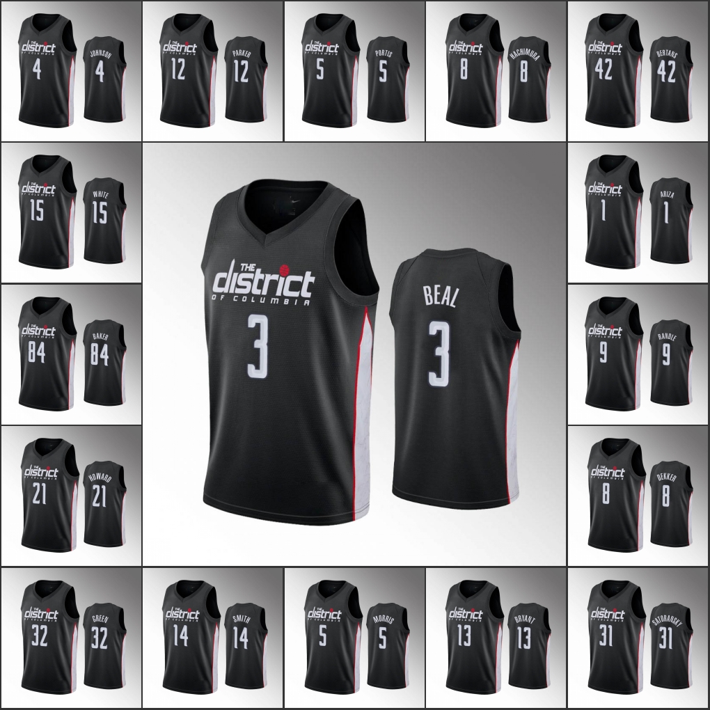 

Men WashingtonWizardsRui Hachimura Thomas Bryant Bradley Beal John Wall Jason Smith Black Custom Jersey