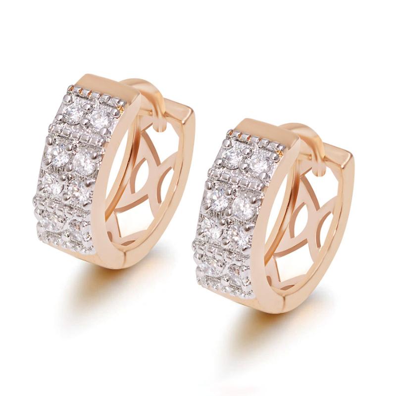 

MxGxFam Special Designs Earrings For Women Mix 2 Gold Color 18 K Fashion Jewelry Shiny Zircon