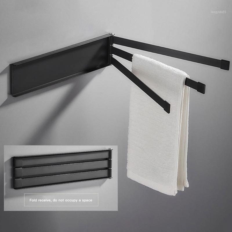 

Towel Bar Rotating Stainless Steel Towel Rack Hanger Bathroom Wall Mounted Holder Organizer Bathroom Kitchen Storage1, 02