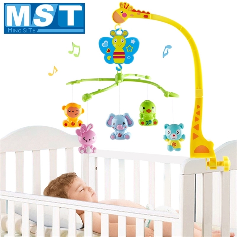 

Baby Toys 0-12 Months Musical Crib Mobile Bed Bell Carousel Rattles Rotary Bracket Giraffe Holder Wind-up Music Box For Infant 201224, Rabbit