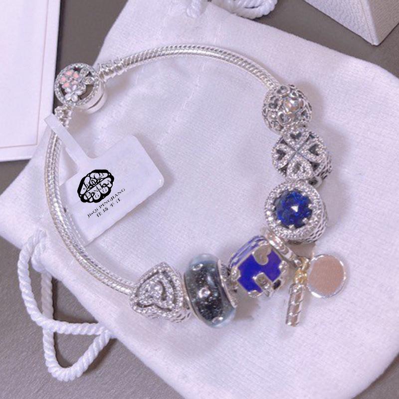

Bangle 2022 Korean Version Of Sterling Silver Bracelet Female Stars Fairy Tale Beaded Retro Engraved Word Round Car