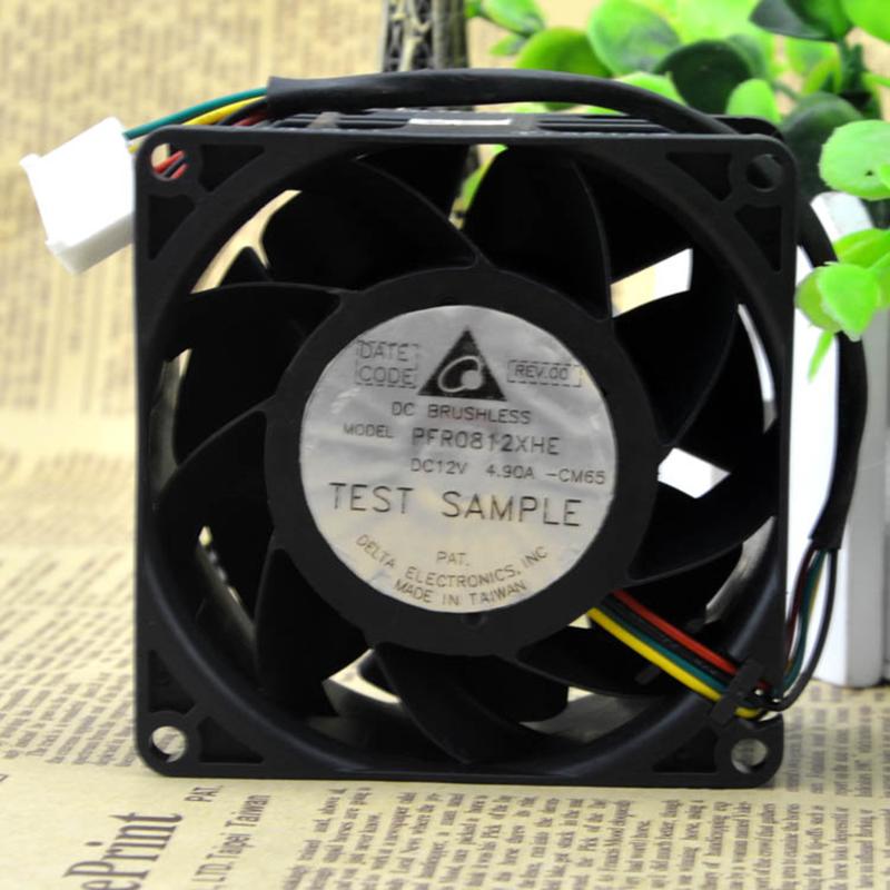 

for delta Original fan 8038 dc12v 8cm super car violent fan 4.9A PFR0812XHE 13000RPM 80*80*38mm