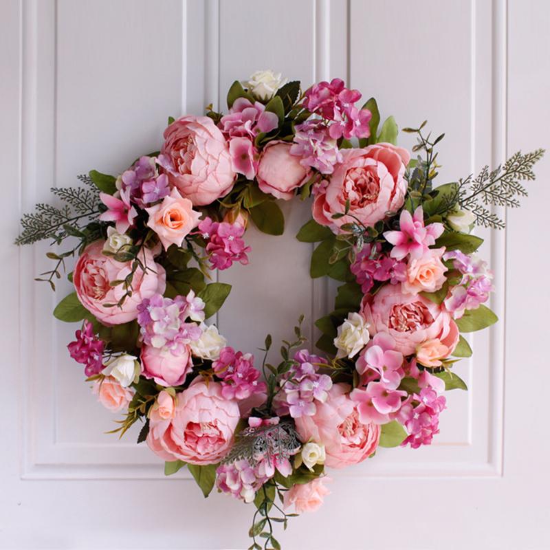 

Artificial Silk Peony Flowers Wreaths Wall Door Flowers Garland Wedding Party decoration Home Room Christmas decor, Style 5