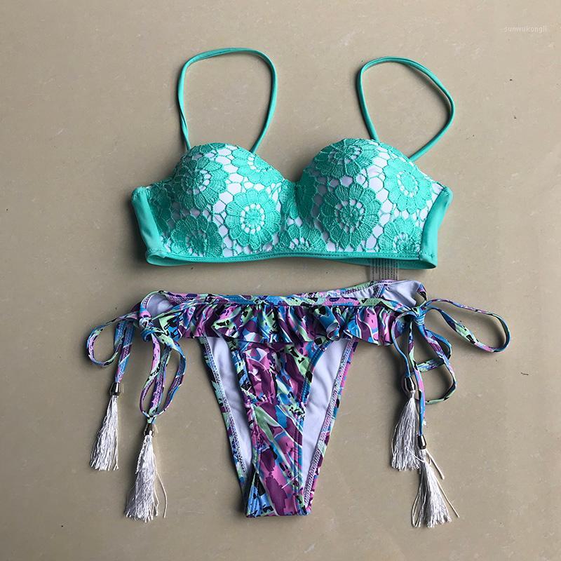 

2020 mujer Sexy swimwear women bathing suit Summer swimsuit female Ruffles beach wear biquini bathers new1