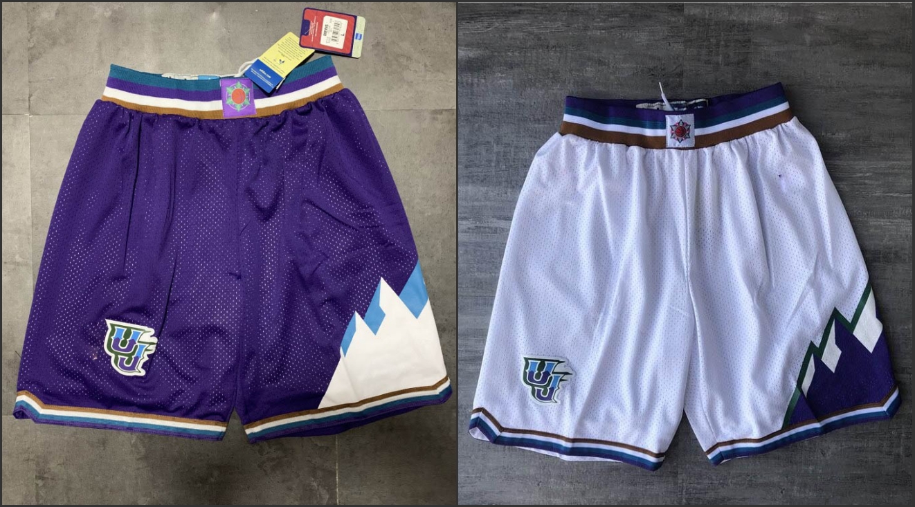 

Utah Jazz''Men White Statement Edition Swingman Basketball Shorts, Black