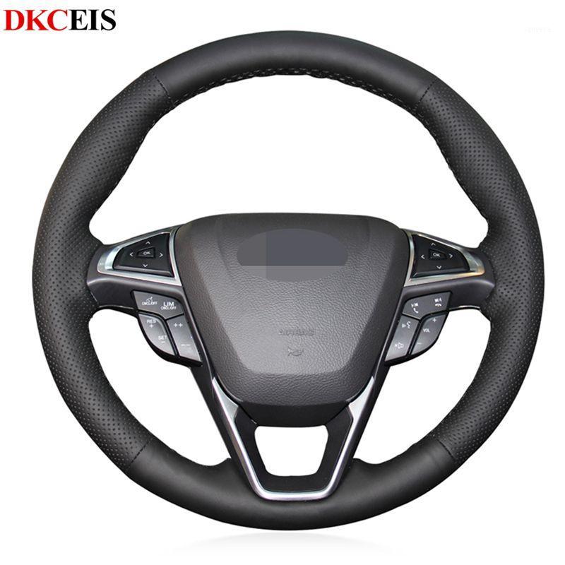 

DIY Black Soft PU Artificial Leather Hand-stitched Car Steering Wheel Cover for EDGE 2020-2020 Mondeo Fusion 2013-20201