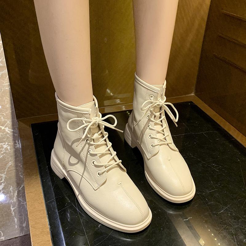 

Shoes Boots Round Toe Boots-Women Winter Footwear Luxury Designer Mid Calf 2020 Autumn Low Ladies Rock Rubber Mid-Calf