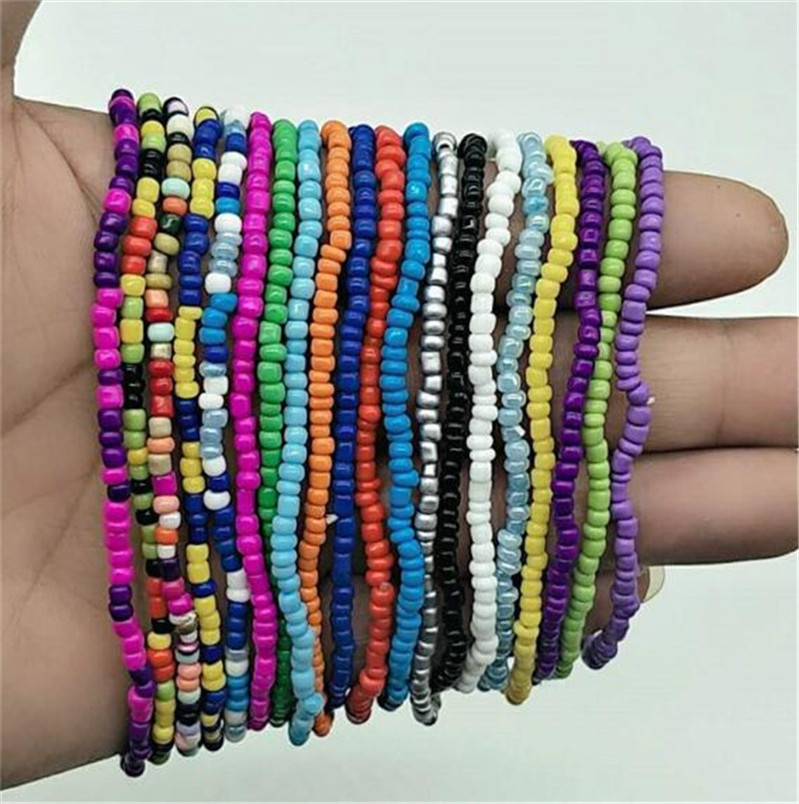 

Crystal Beads Anklets Bracelets Women Girls Handmade Beach Anklet Stretch Bangle Ankle Wrist Bracelet Barefoot Sandals Foot Jewelry LY10191, Mixed colors