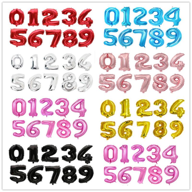 

1Pcs/lot 40inch Red Gold Number 0 1 2 3 4 5 6 7 8 9 Foil Balloon for Happy New Year Children Birthday Party Decoration Supply