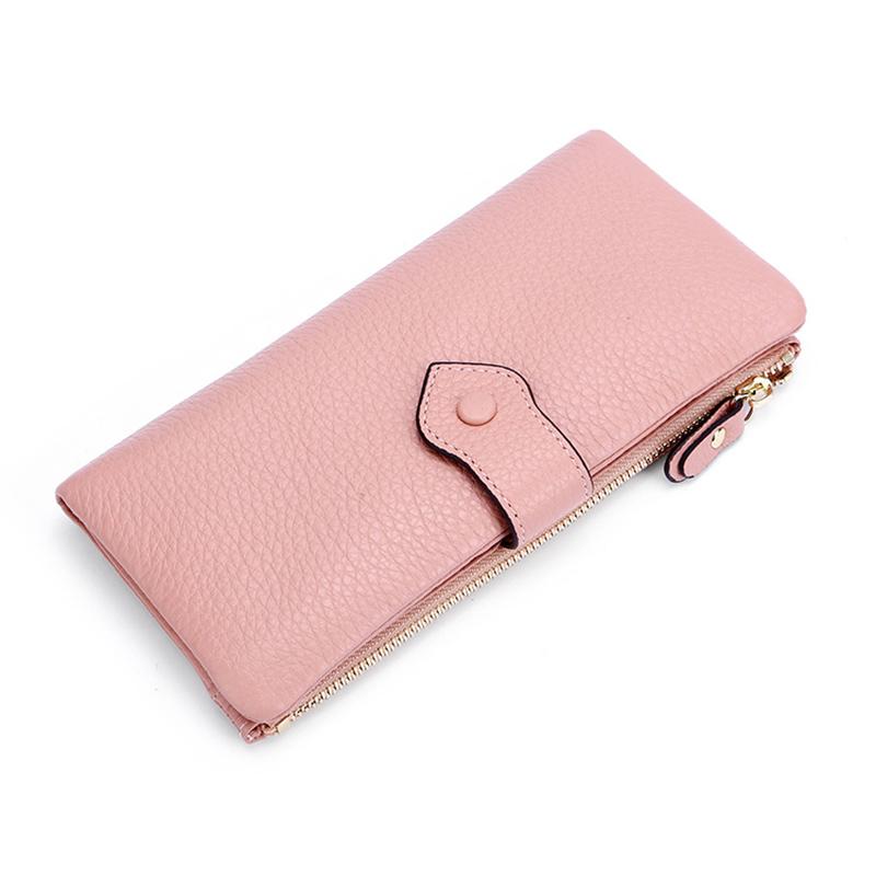 

Luxury Gray/Green/Pink Color Genuine Cow Leather Ladies Coin Card Collection Case Best Designer Women Money Wallets Purses
