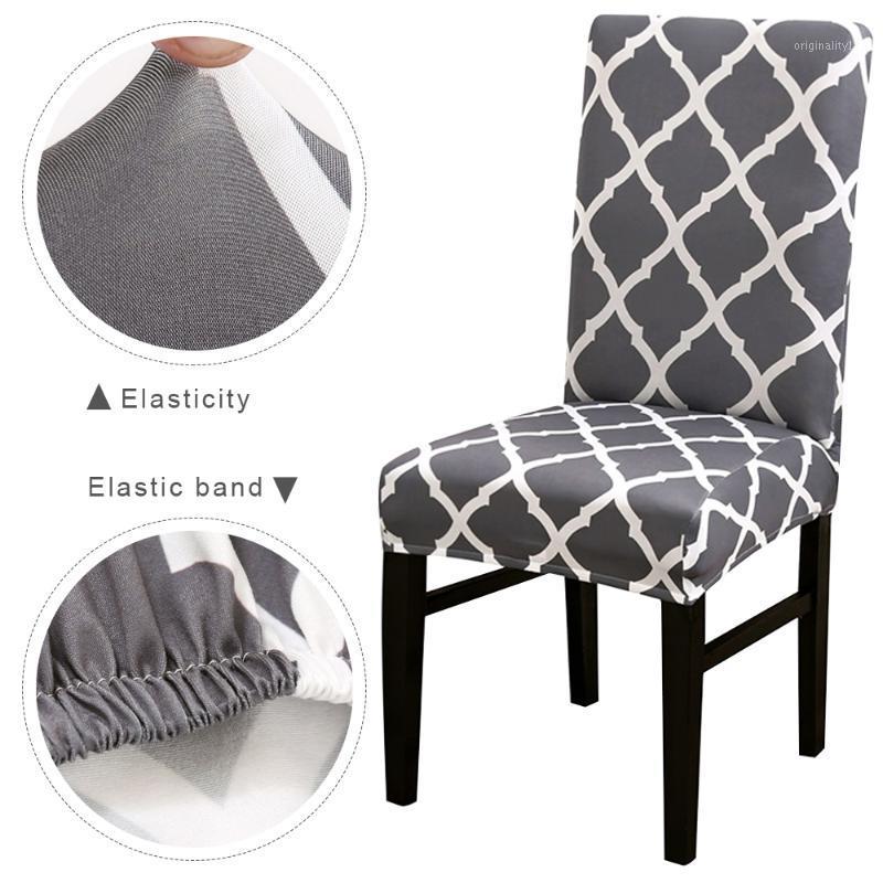 

1/2/4/6PCS Printed Chair Cover Spandex Elastic Chair Covers Slipcovers Universal For Dining Room Wedding Banquet1