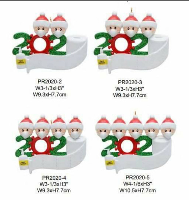 

2020 quarantine christmas birthdays party decoration gift product personalized hanging ornament, pandemic -social distancing
