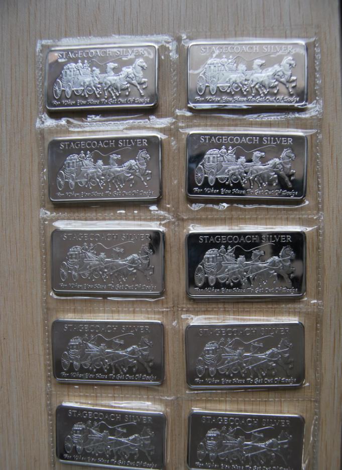 

Gifts 1 Oz American Silver Bar Series - Prospector Trademark Towne APMEX Johnson Matthey Engelhard Silver Bars Vacuum Sealed Packaging.cx