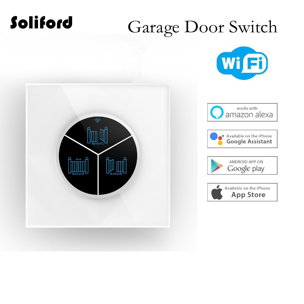 

Wireless Garage Door Switch WIFI Opener Controller WiFi Smart Switch Smart Remote Control for Door Gate Universal Garage Door Switch button