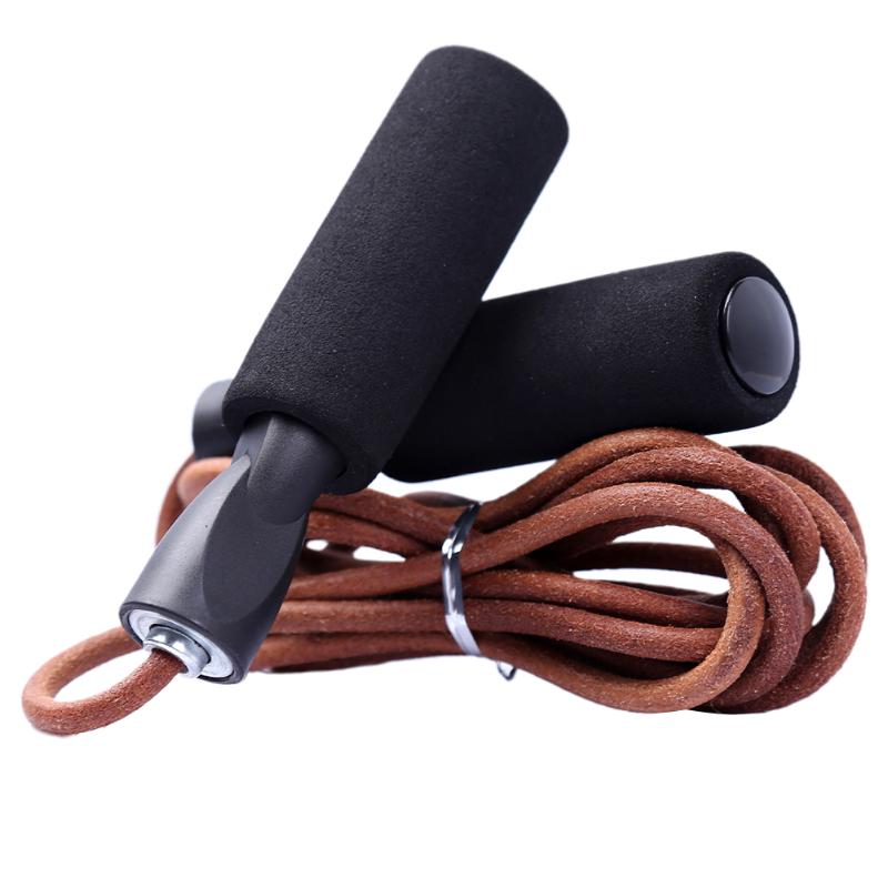 

Fitness Equipment Jump Rope Boxing Adult PU Leather Non Slip Handle Speed Training Lose Weight Bearing Adjustable Length