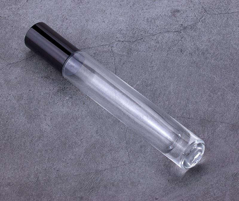 

300pcs 10ml clear Thin Glass Roll on Bottle Sample Test Essential Oil Vials with Roller Metal Ball