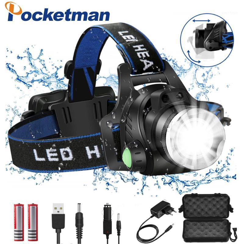 

Headlamps 8000lumens Led Headlamp L2/T6 Zoomable Headlight Head Torch Head lamp by 18650 battery for Fishing Hunting1