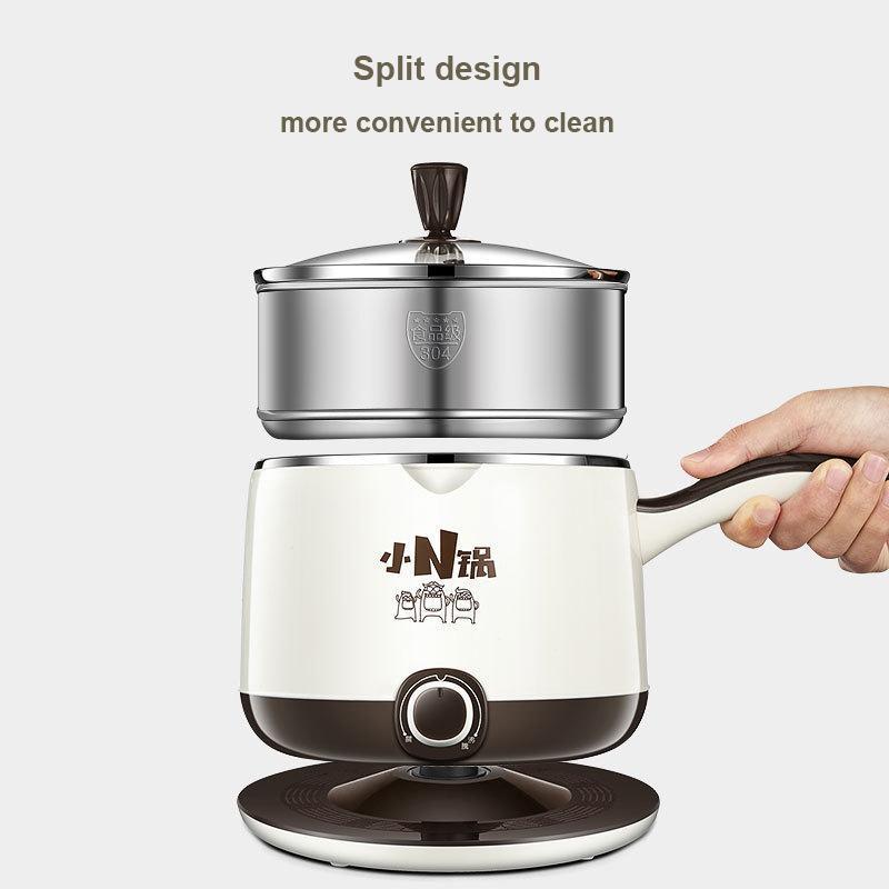 

220V Multi-function Electric Cooker Mini 1.5L Electric Skillet Cooking Noodle Split Steaming Stew Hot Pot 600W1