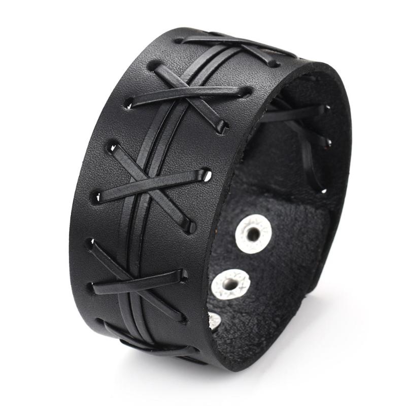 

Fashion vintage bracelets for women Genuine Leather bracelet for men Multi-layer cross luxury bracelet 2020 liujun brand jewelry