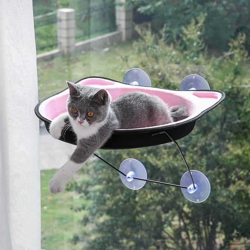 

Cat Hammock Comfortable Soft Cat Rest Roof Level Quality Suction Cup Hanging Four Seasons Hanging Window Sill Pet Supplies