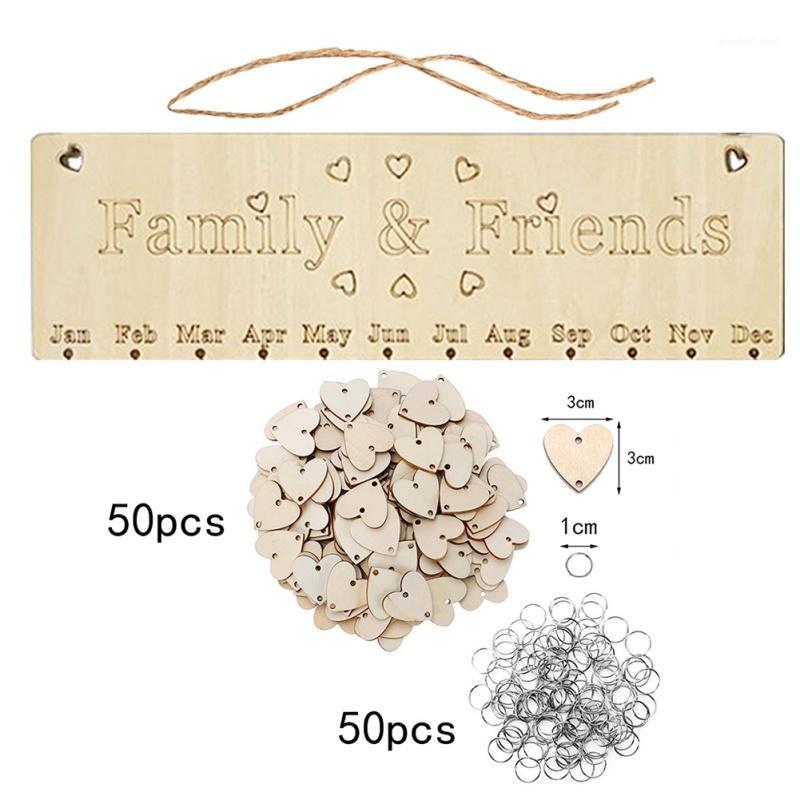 

Wooden Birthday Memorandum Reminder Hanging DIY Calendar Plaque Board Home Party Decoration Dropship1