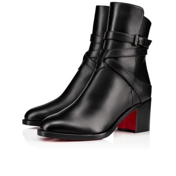 

2020 Casual-chic Design Karistrap Chunky Heels Women's Red Bottom Ankle Boots Winter Booty Luxury Designer Party Red Sole Booty With Box, Colour 2