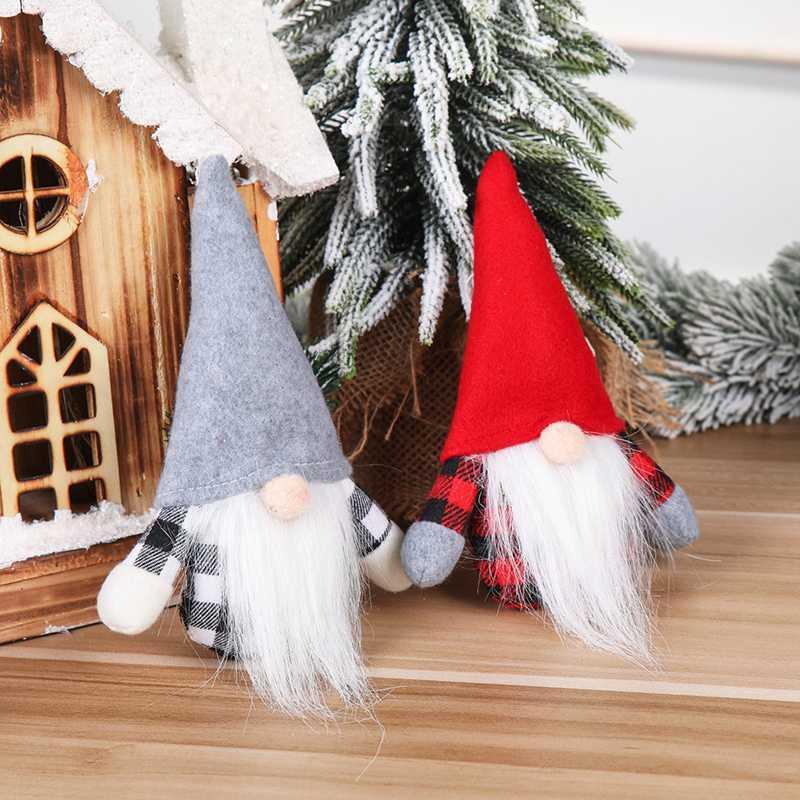 

Santa Christmas Tree Hanging Ornaments Doll Christmas Faceless Doll Ornament1
