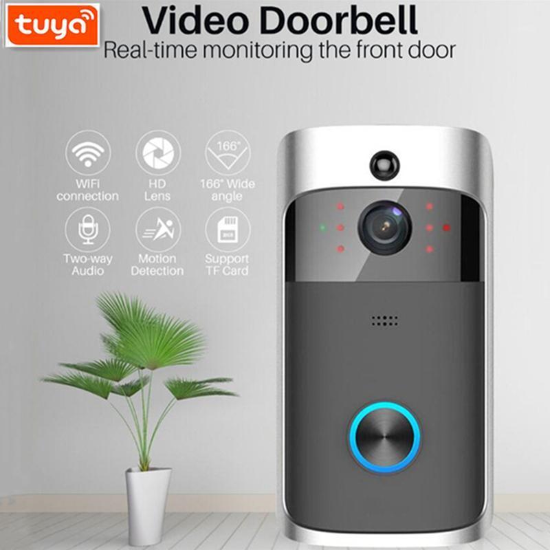 

Tuya 1080P WiFi Video Doorbells Smart Security Doorbell Camera with PIR Motion Detect Two-way Intercom support Alexa Google Home1