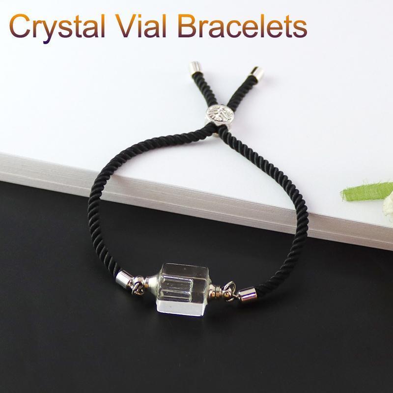 

1PC Crystal Vial Bracelets Name On Rice Bracelets Wishing for Woman Girl Gift Fashion Jewelery Whlesale1