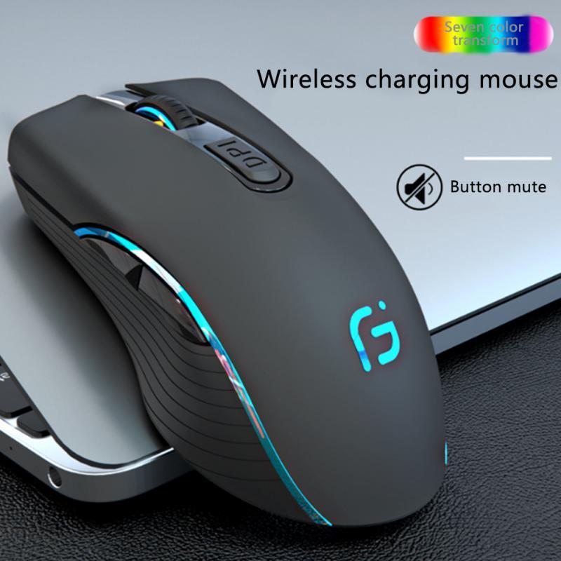 

2.4G Home Mute Plug And Play Optical Computer Gaming Wireless Mouse Battery Powered With USB Receiver Portable 6 Buttons Office