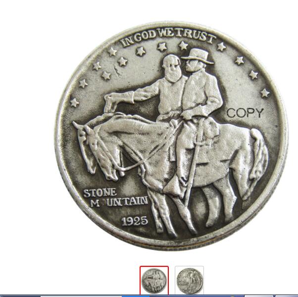 

US 1925 Stone HALF DOLLAR Silver Plated Craft Commemorative Copy Coin metal dies manufacturing factory Price