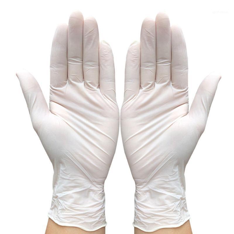 

1 Box Disposable Latex Gloves White Non-Slip Acid and Alkali Laboratory Rubber Latex Gloves Household Cleaning Products L1
