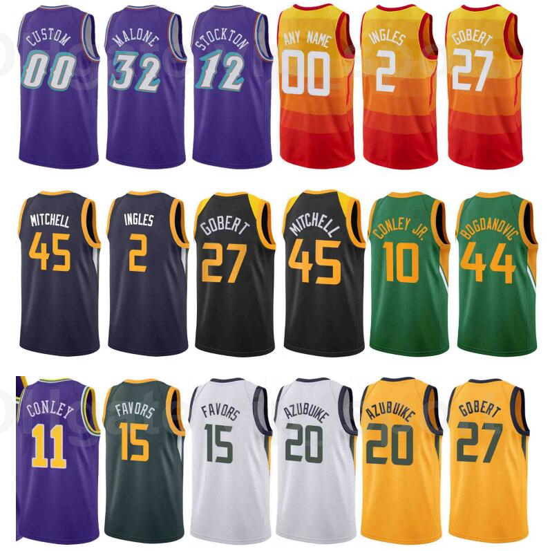 

Print Basketball Elijah Hughes Jersey 33 Royce ONeale 23 Udoka Azubuike 17 Joe Ingles 2 Derrick Favors 15 Black Yellow City Earned Edition, Green