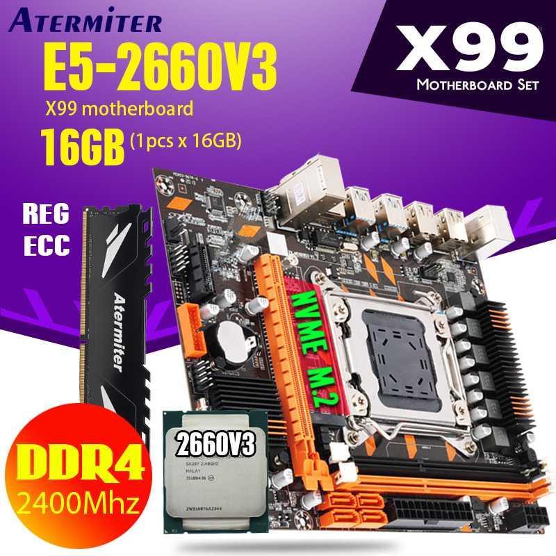 

Mini X99 DDR4 PC4 DIMM motherboard set combos Xeon E5 2660 V3 LGA2011-3 CPU 1 * 16GB = 16GB PC4 RAM 2400MHz REG ECC RECC memory1