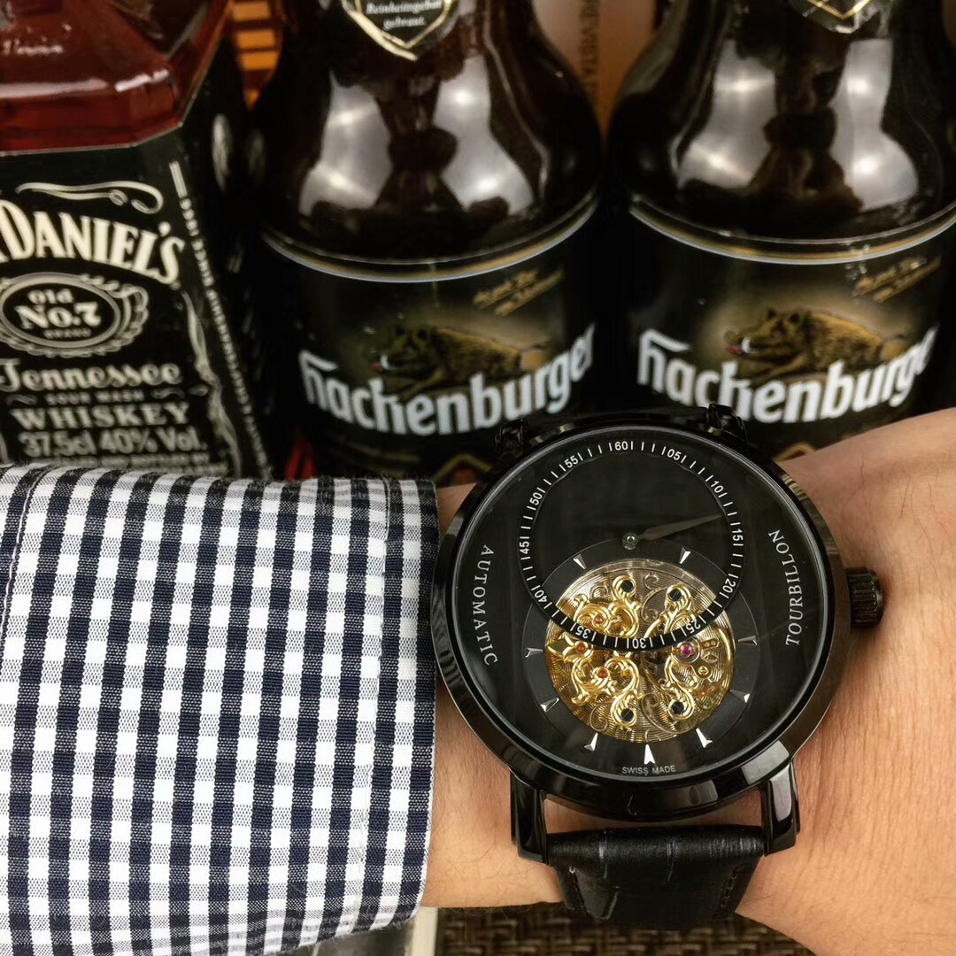 

Swiss new hollow waterproof mechanical watch fashion belt men's watch, White