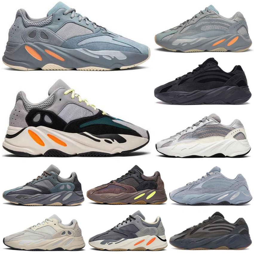 

700 Wave Runner Kanye West Carbon Teal Blue solid grey Vanta Inertia Static Running Shoes Magnet tephra mauve Men Shoes sneakers, Color 2