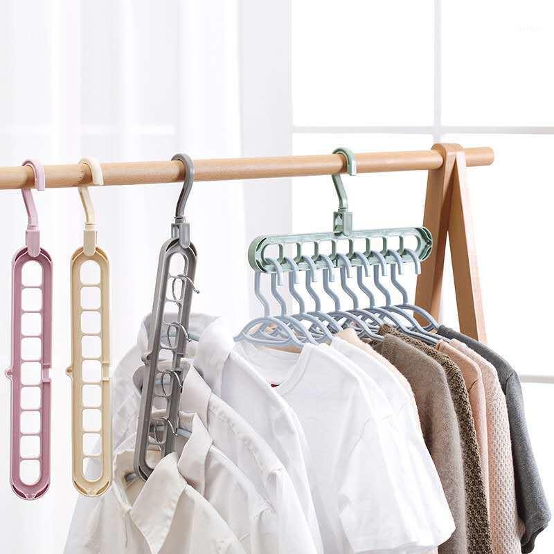 

Magic Multi-port Support Circle Clothes Hanger Clothes Drying Rack Multifunction Plastic Home Storage Hangers Bathroom Tools1