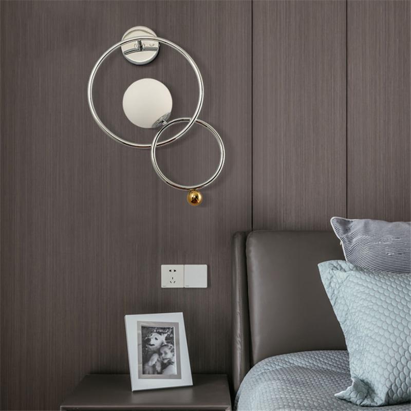 

postmodern Italian design Magic ring wall lamp for living room corridor Minimalist bedroom light home decorative led luminaire